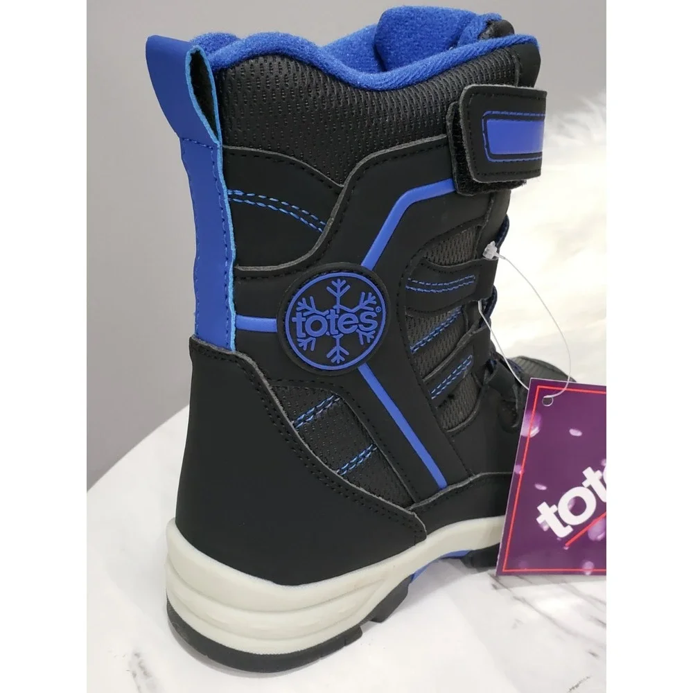 NEW NO BOX SIZE 12 TOTES WINTER BOOTS TODDLERS BLUE‎ BLACK BEAVER KIDS BOY